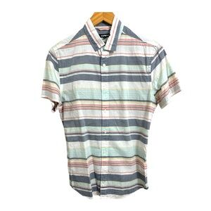 Express Multicolor Striped Button Down Shirt